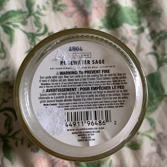 Illume Collectiv Rosewater Sage Single Wick Candle - Picture 2 of 4